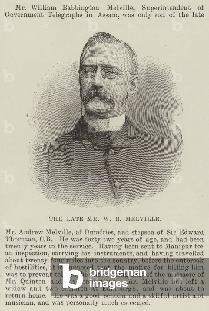 The late Mr W B Melville (engraving)