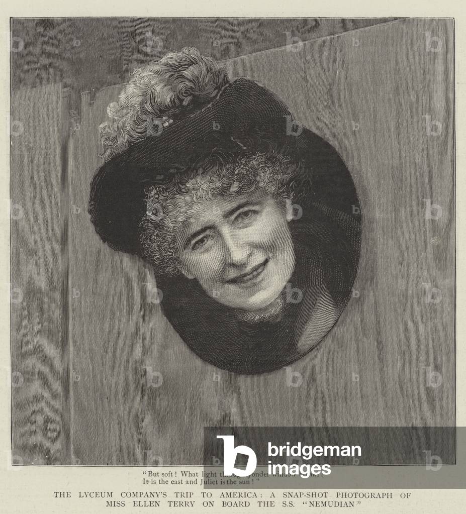 The Lyceum Company's Trip to America, a Snap-shot Photograph of Miss Ellen Terry on Board the SS 
