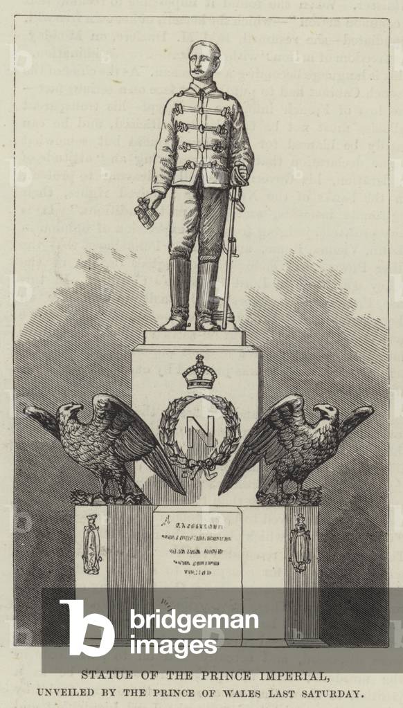 Statue of the Prince Imperial, unveiled by the Prince of Wales Last Saturday (engraving)