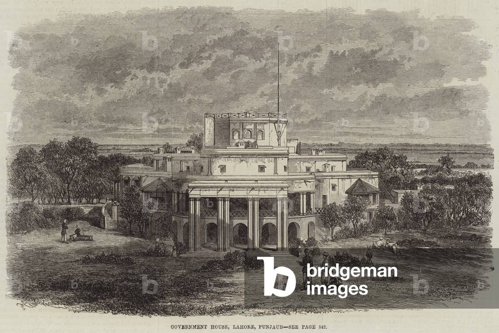 Government House, Lahore, Punjaub (engraving)