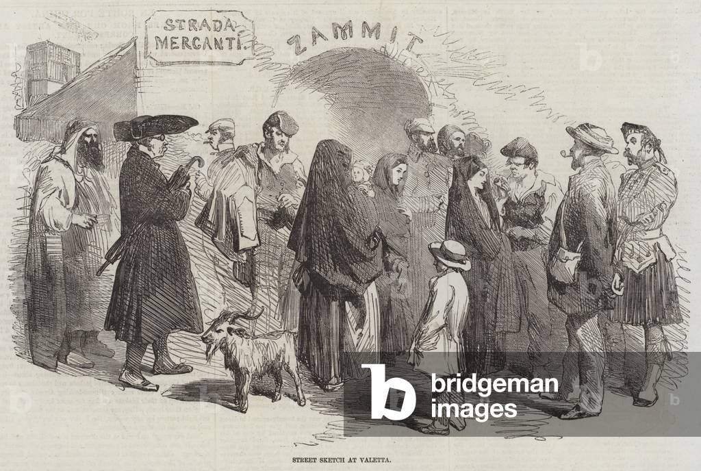 Street Sketch at Valetta (engraving)