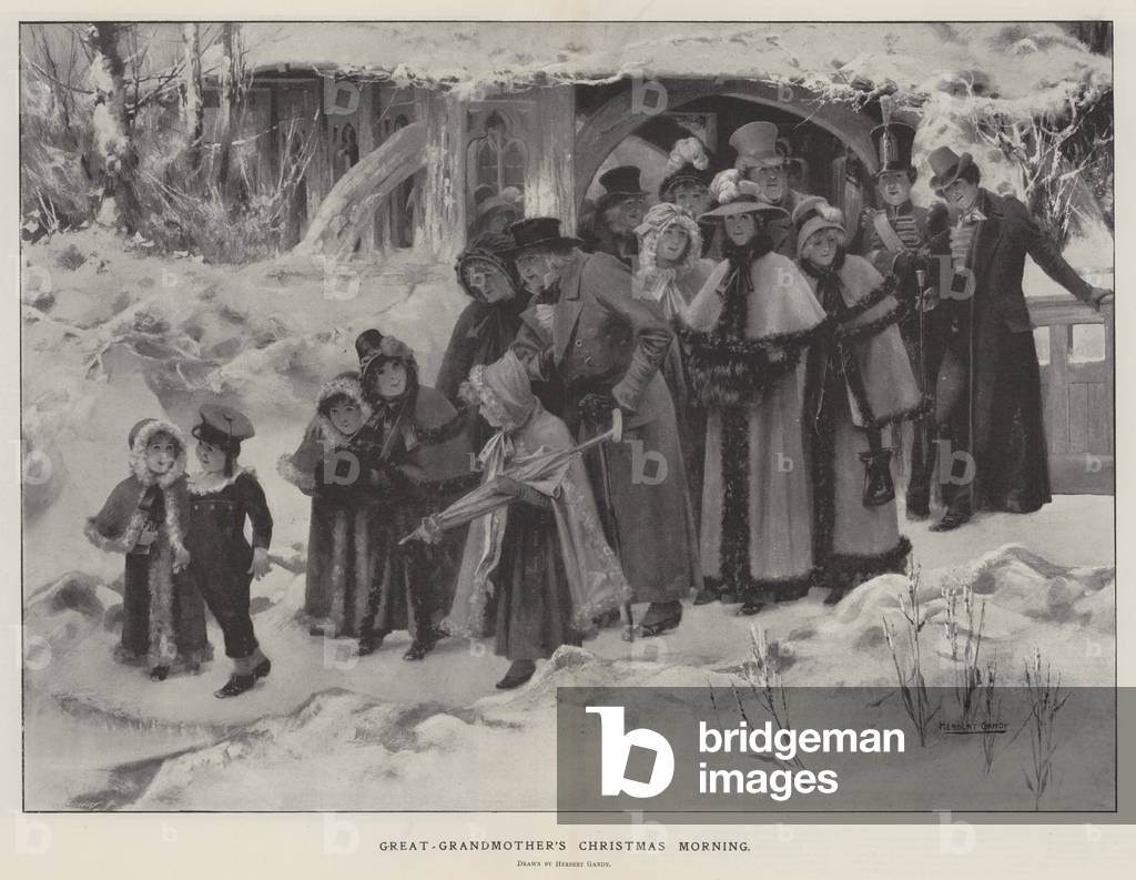 Great Grandmother's Christmas Morning (litho)