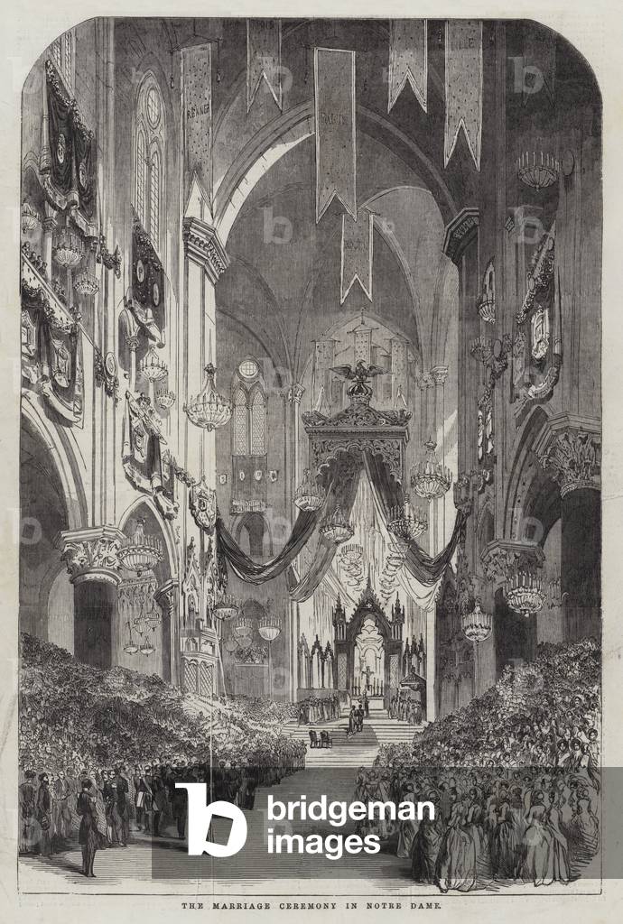 The Marriage Ceremony in Notre Dame (engraving)