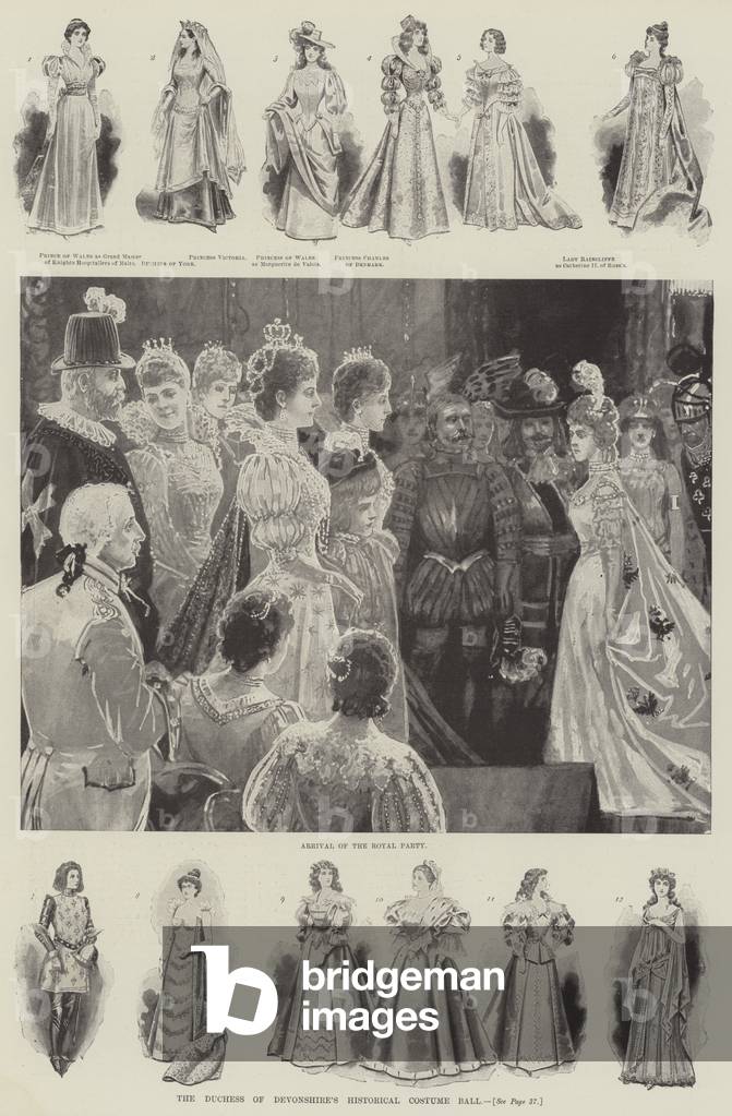 The Duchess of Devonshire's Historical Costume Ball (litho)