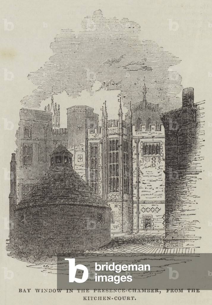 Bay Window in the Presence-Chamber, from the Kitchen-Court (engraving)