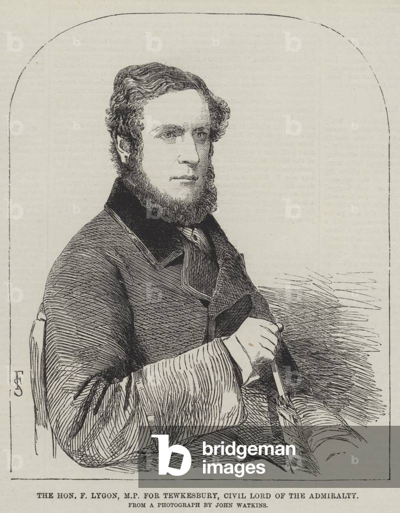 The Honourable F Lygon, MP for Tewkesbury, Civil Lord of the Admiralty (engraving)