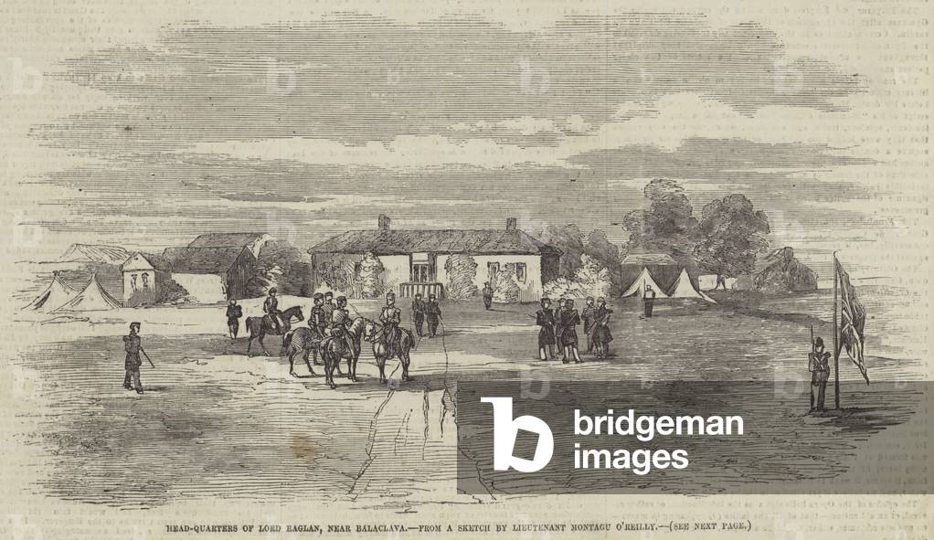 Head-Quarters of Lord Raglan, near Balaclava (engraving)