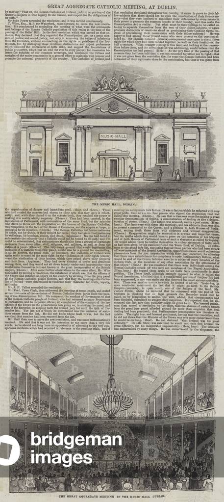 Great Aggregate Catholic Meeting, at Dublin (engraving)