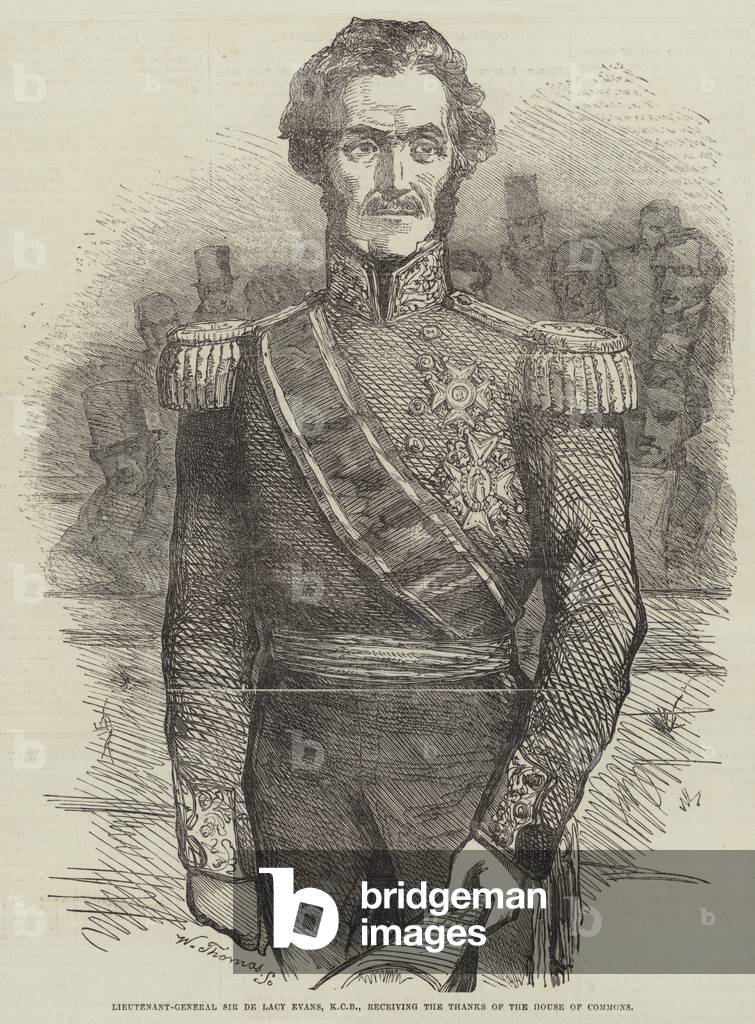 Lieutenant-General Sir De Lacy Evans, KCB, receiving the Thanks of the House of Commons (engraving)