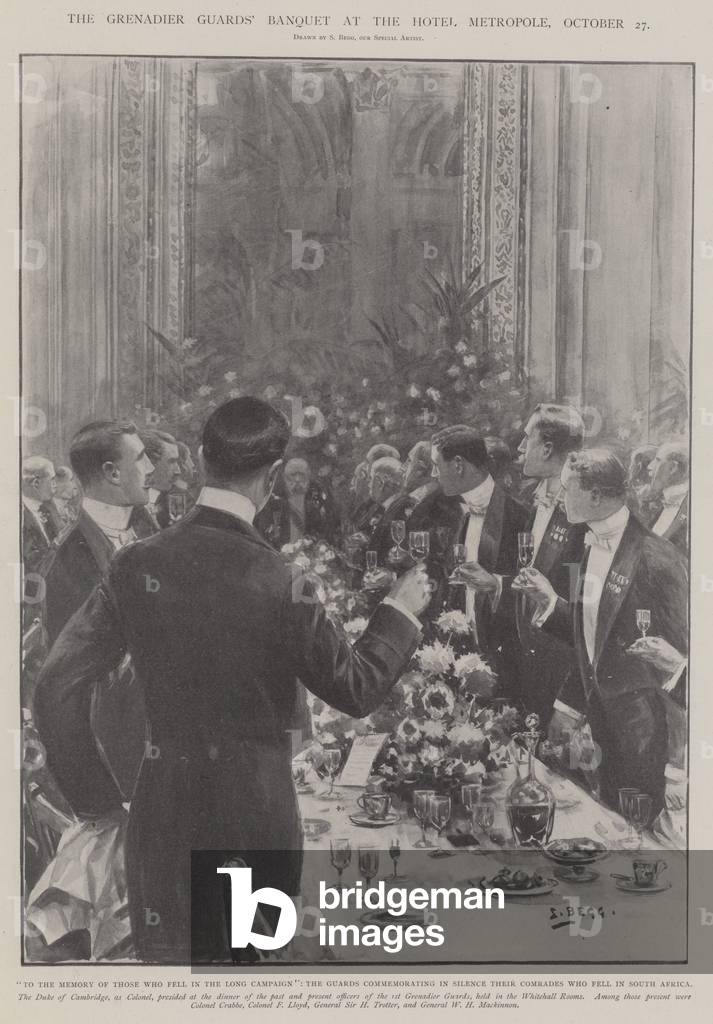 The Grenadier Guards' Banquet at the Hotel Metropole, 27 October (litho)