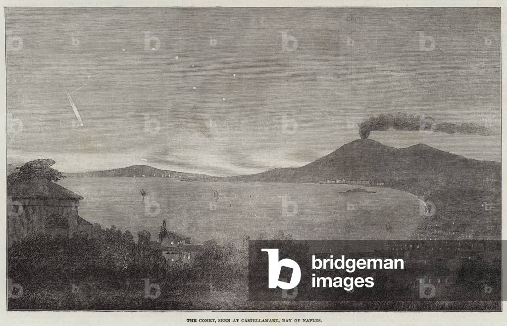 The Comet, seen at Castellamare, Bay of Naples (engraving)