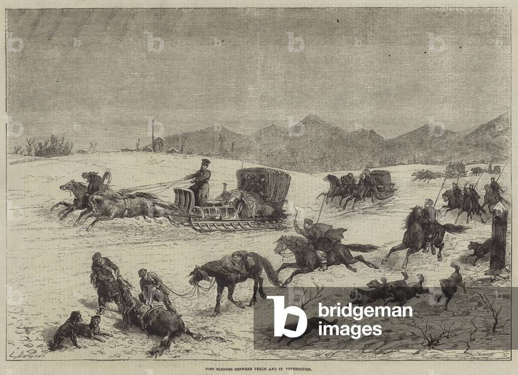 Post Sledges between Pekin and St Petersburg (engraving)