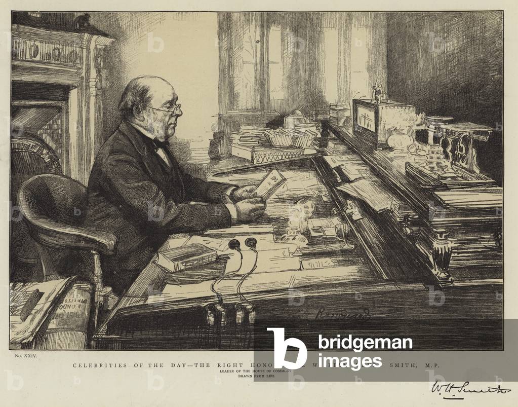 Celebrities of the Day, the Right Honourable William Henry Smith, MP (engraving)