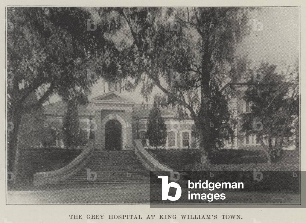 The Grey Hospital at King William's Town (b/w photo)