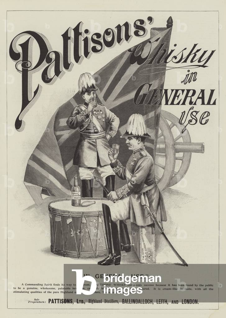 Advertisement, Pattisons' Whisky (engraving)