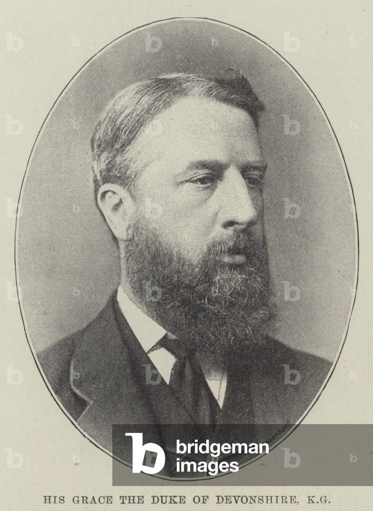 His Grace the Duke of Devonshire, KG (litho)