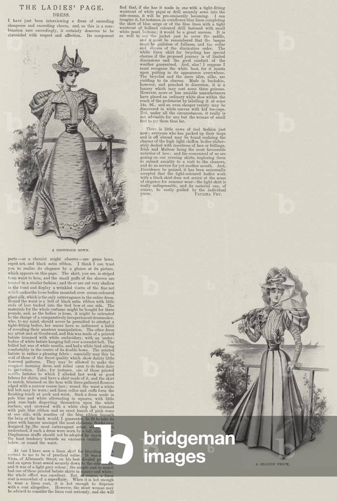 The Ladies' Page, Dress (litho)
