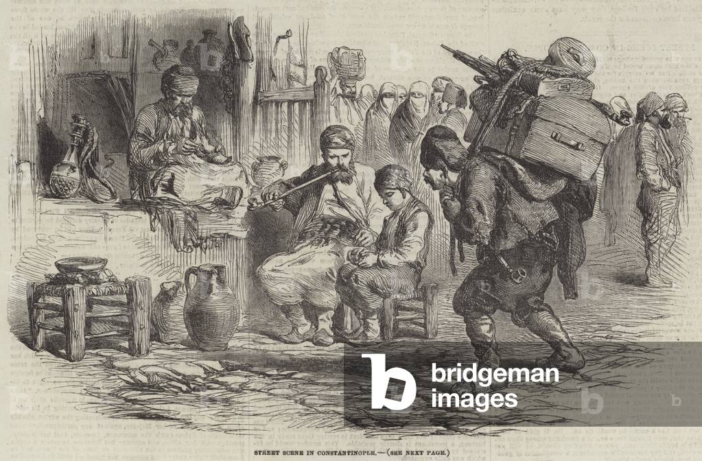 Street Scene in Constantinople (engraving)