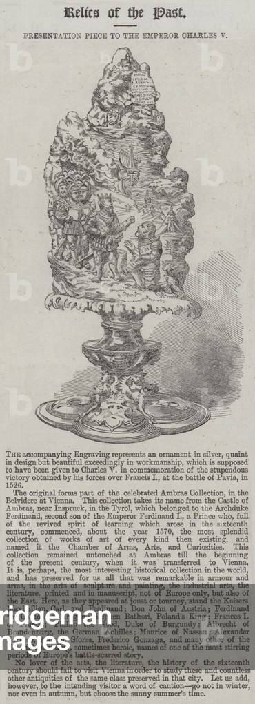 Presentation Piece to the Emperor Charles V (engraving)