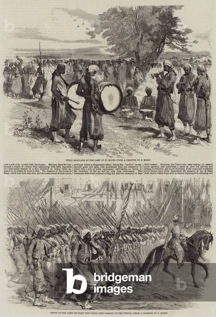 The Paris Fetes, Passage of the Turcos (engraving)