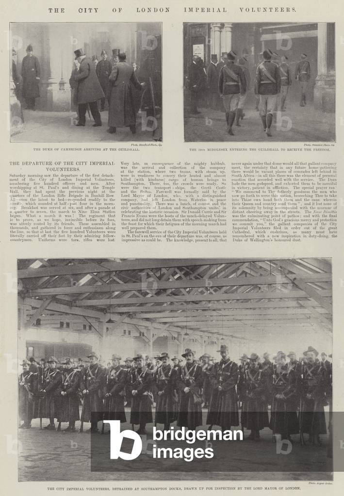 The City of London Imperial Volunteers (b/w photo)