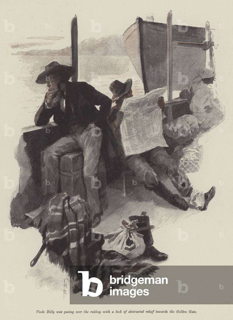 Uncle Jim and Uncle Billy, by Bret Harte (colour litho)
