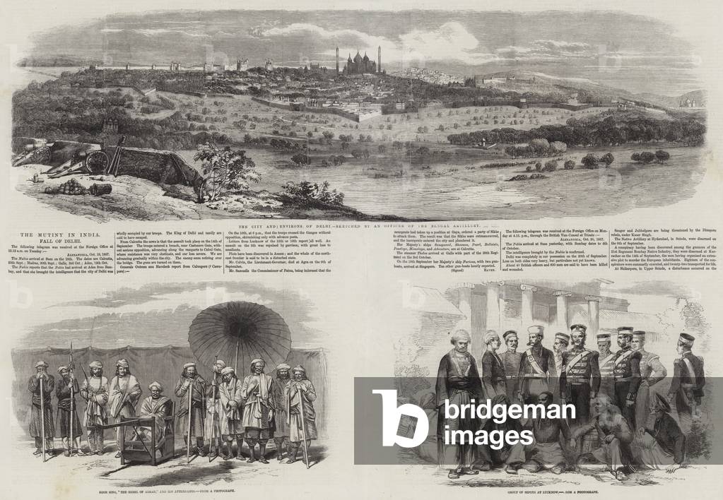 The Mutiny in India, Fall of Delhi (engraving)