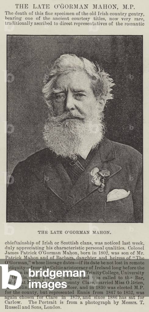 The late O'Gorman Mahon, MP (b/w photo)