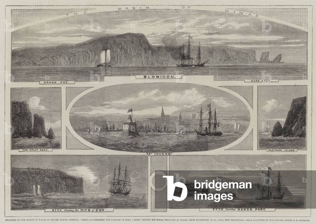 Progress of the Prince of Wales in British North America, Views illustrating the Passage of HMS 