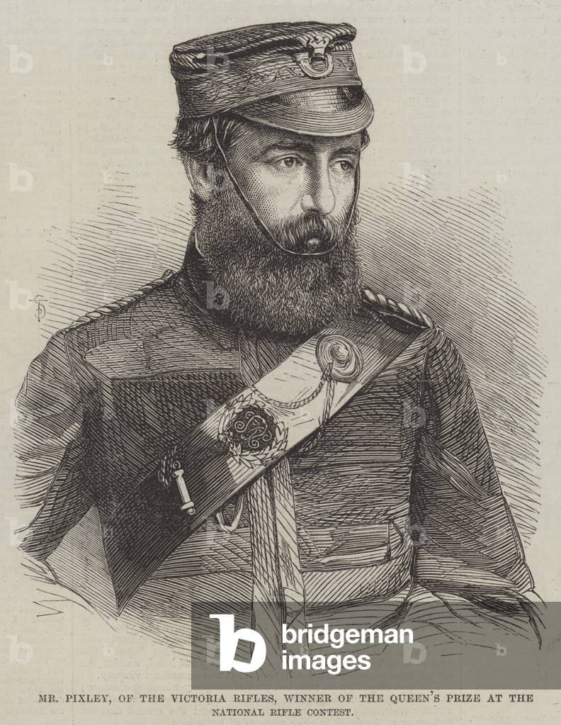 Mr Pixley, of the Victoria Rifles, Winner of the Queen's Prize at the National Rifle Contest (engraving)
