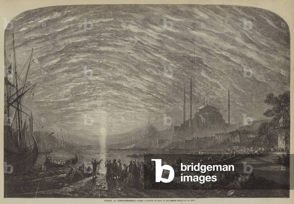 Sunset at Constantinople (engraving)