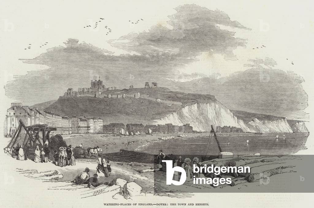 Watering-Places of England, Dover, the Town and Heights (engraving)