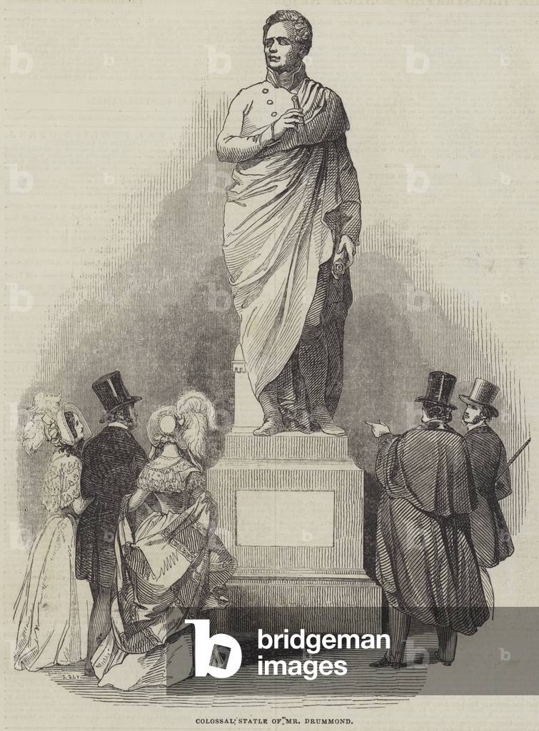 Colossal Statue of Mr Drummond (engraving)