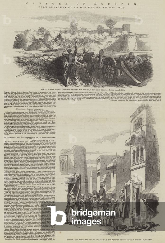 Capture of Moultan (engraving)