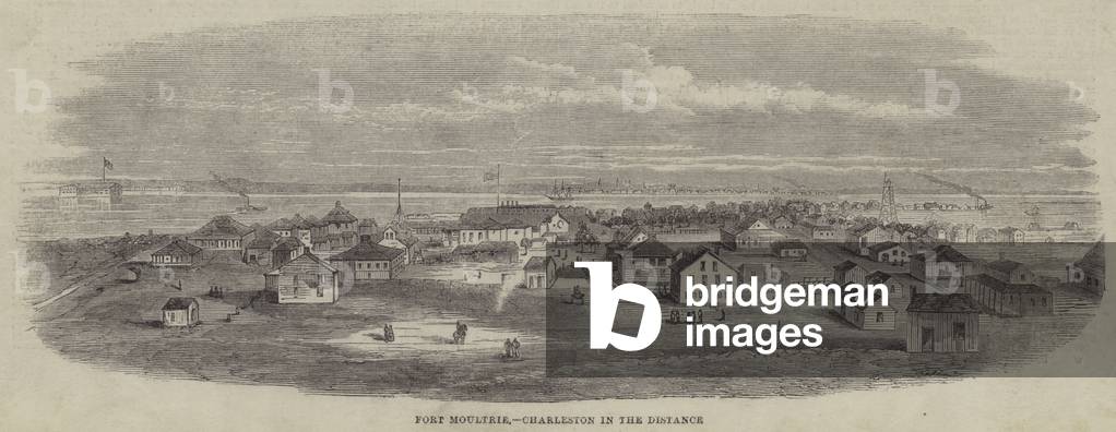 Fort Moultrie, Charleston in the Distance (engraving)