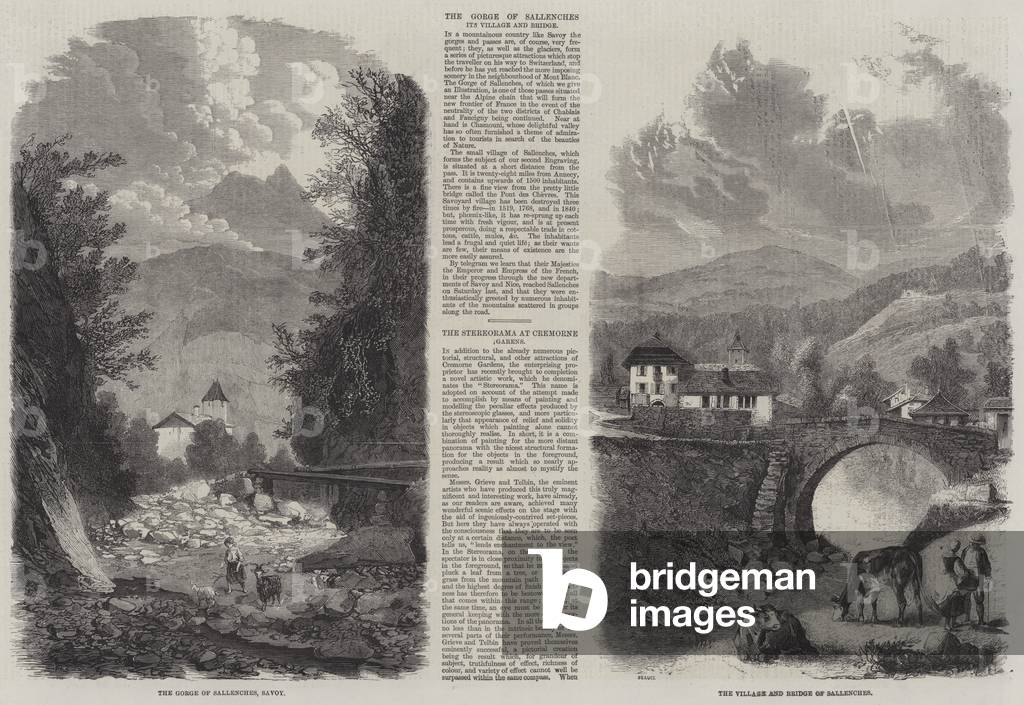 Scenes in Sallenches (engraving)