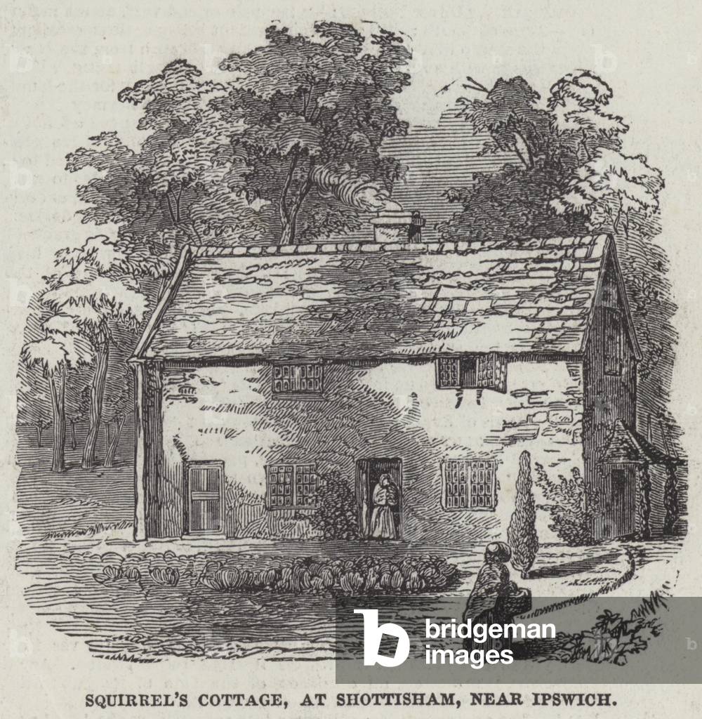 Squirrel's Cottage, at Shottisham, near Ipswich (engraving)
