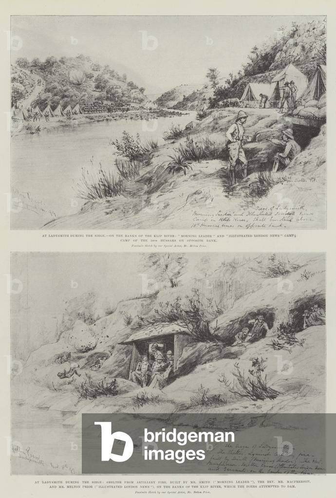 At Ladysmith during the Siege (litho)