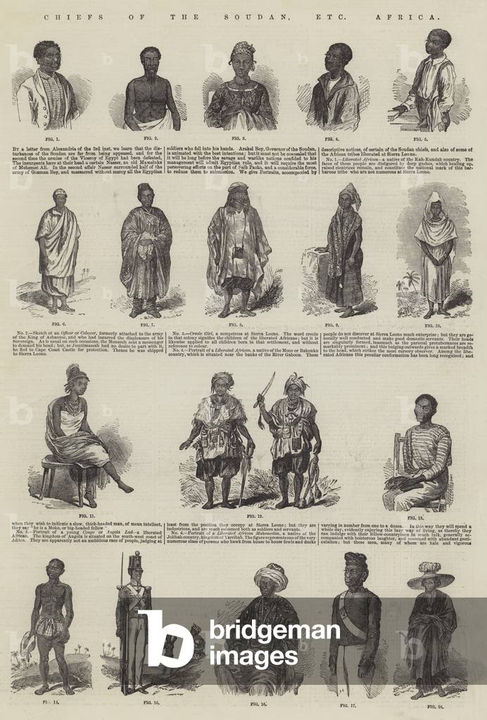 Chiefs of the Soudan, etc, Africa (engraving)