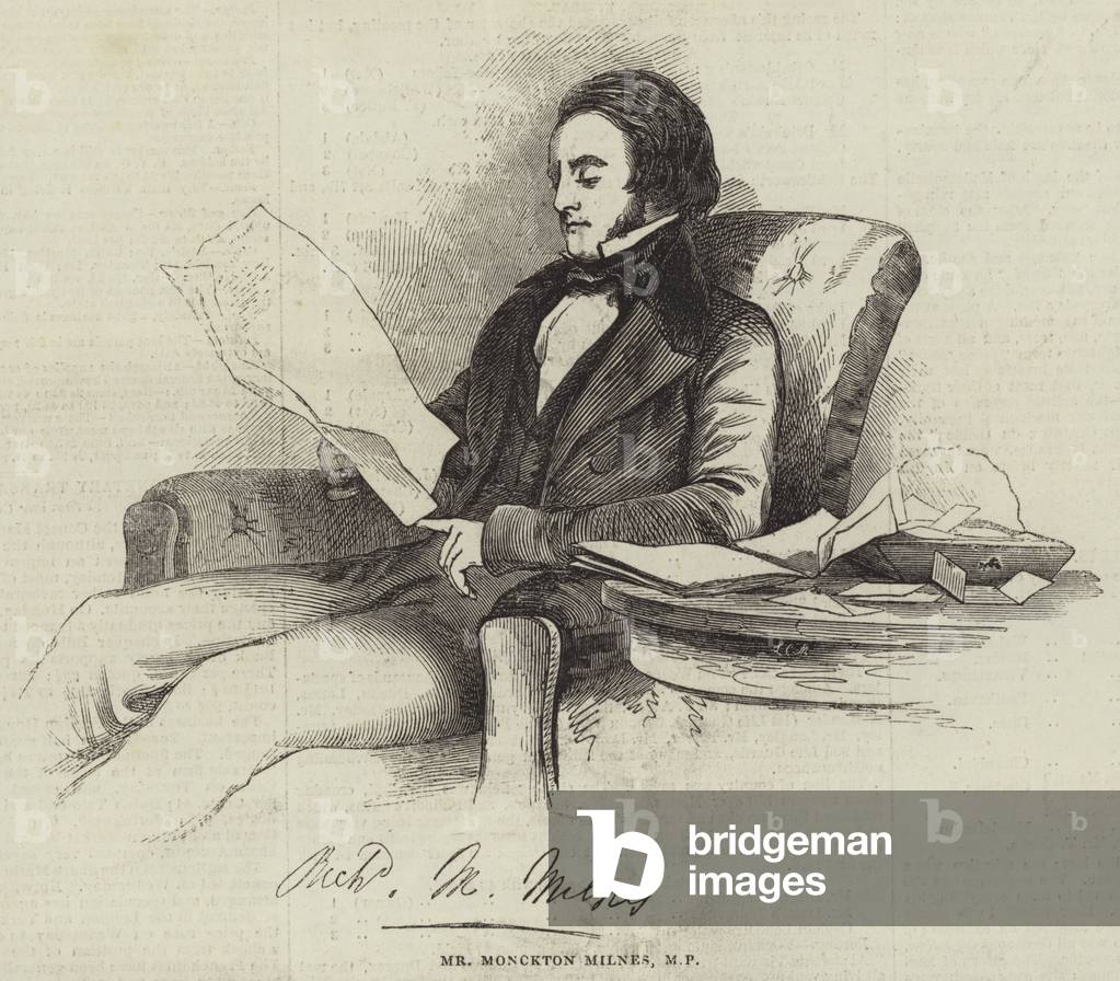 Mr Monckton Milnes, MP (engraving)