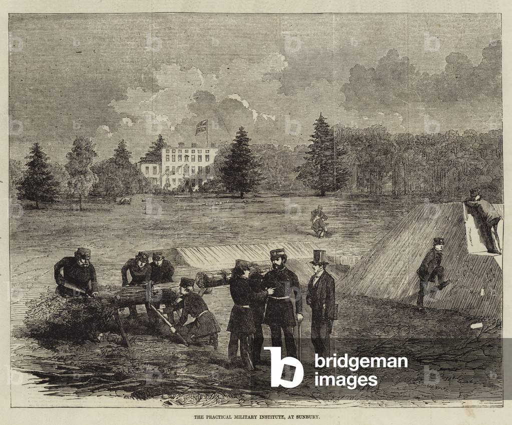 The Practical Military Institute, at Sunbury (engraving)
