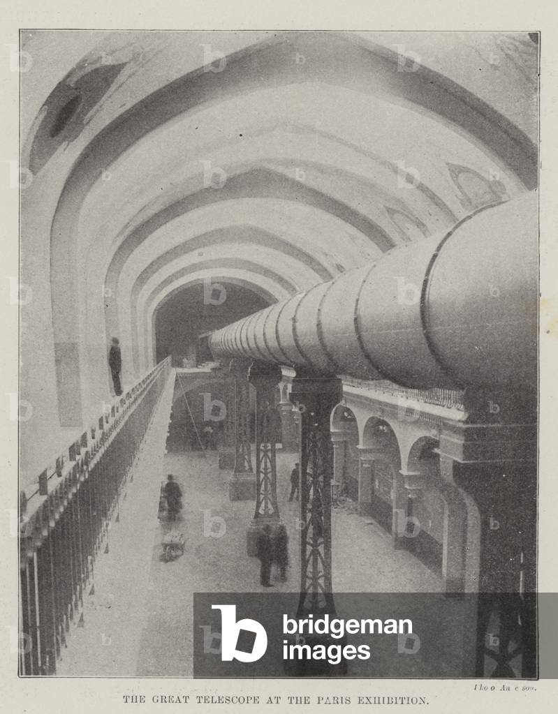 The Great Telescope at the Paris Exhibition (b/w photo)