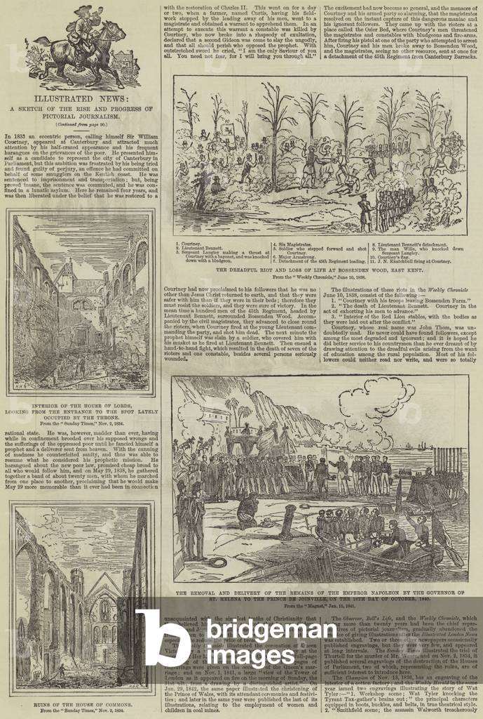 Illustrated News, a Sketch of the Rise and Progress of Pictorial Journalism (engraving)