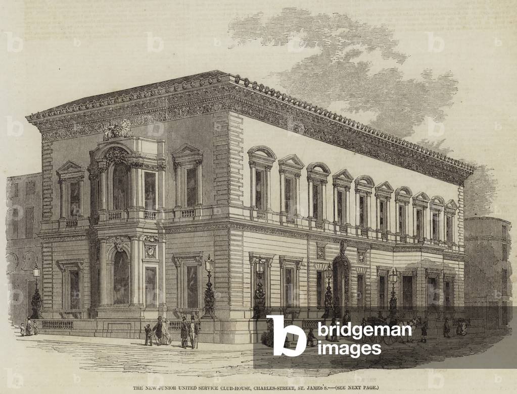 The New Junior United Service Club-House, Charles-Street, St James's (engraving)