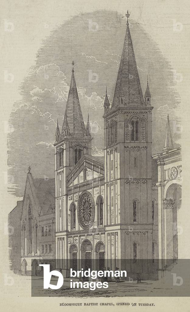 Bloomsbury Baptist Chapel, opened on Tuesday (engraving)