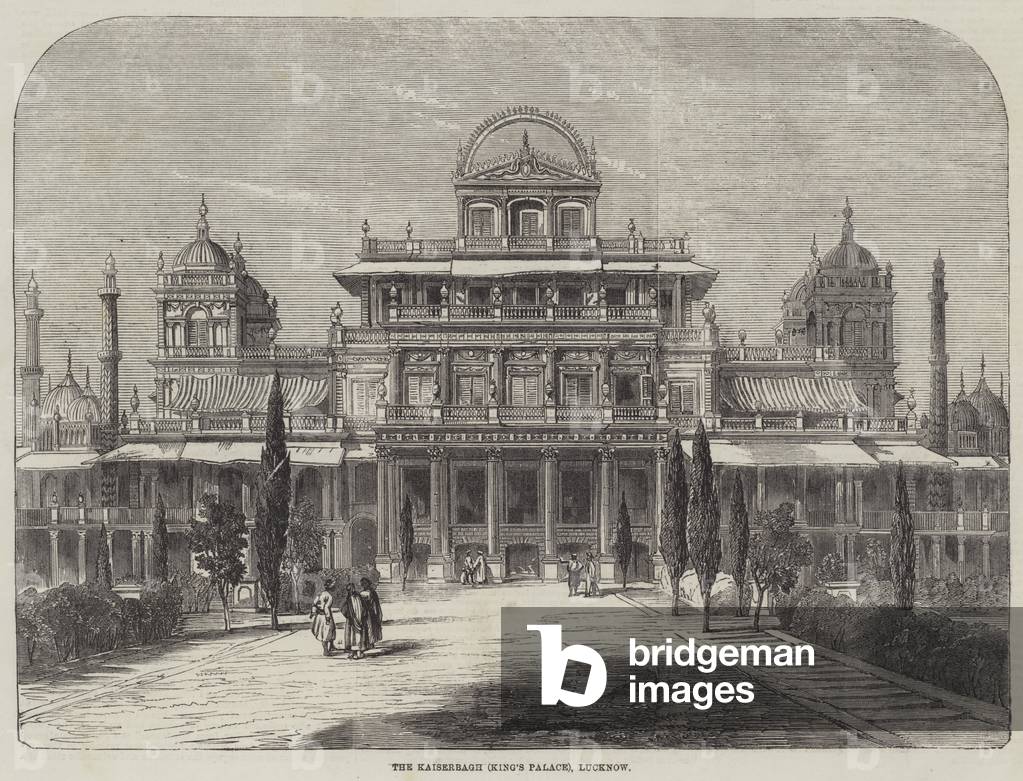 The Kaiserbagh (King's Palace), Lucknow (engraving)