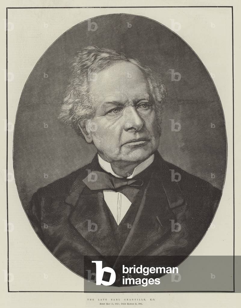 The late Earl Granville, KG (engraving)