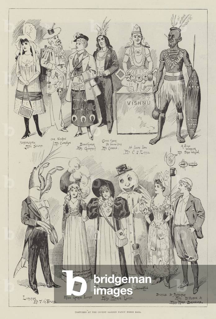 Costumes at the Covent Garden Fancy Dress Ball (engraving)