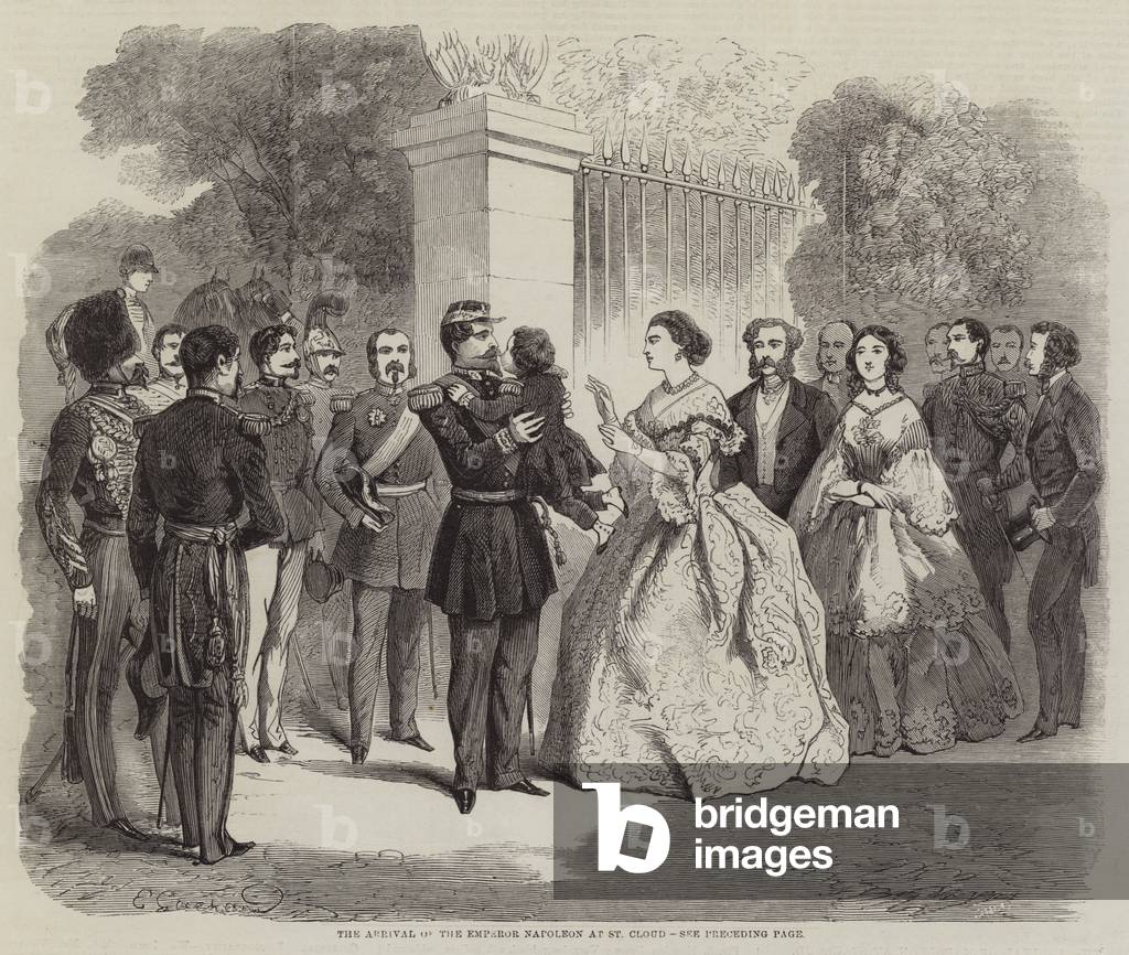 The Arrival of the Emperor Napoleon III at St Cloud (engraving)