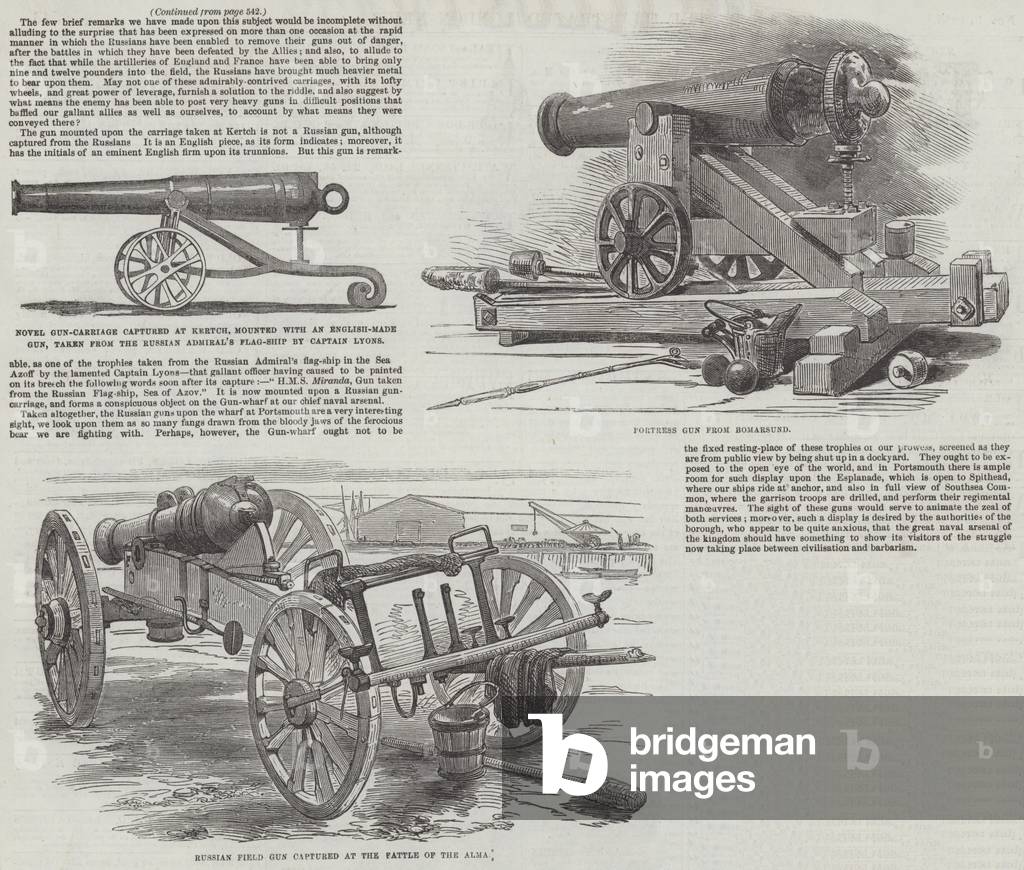 The Captured Russian Guns at Portsmouth (engraving)
